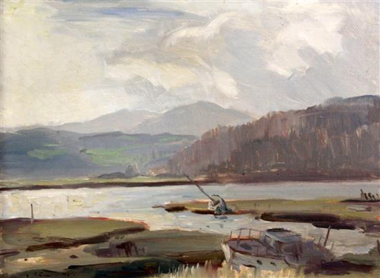 J. R. Dugmore Rough Firth, Kippford 29 x 39cm.